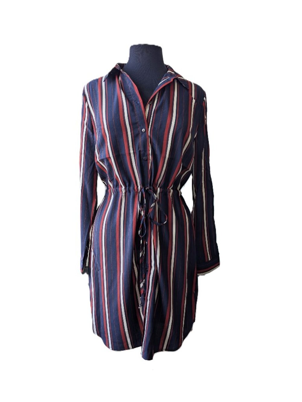 RedBerry Striped Long Sleeve Shirt Dress | Small